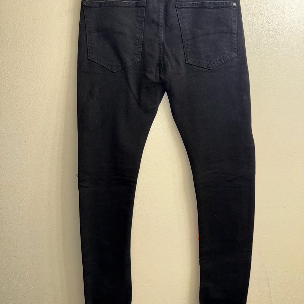 MacKeen MK 200 Jet Black Graphic Jeans Paint Drip Distressed Streetwear‎ - Picture 9 of 11